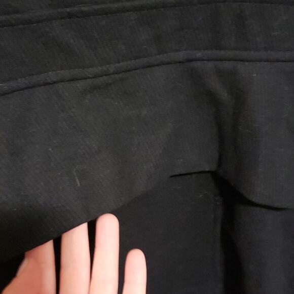 Mossimo Supply Co. Black Peacoat with Zipper Closure and Ruffle - Picture 7 of 9